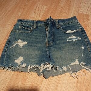 Old Navy Blue Distressed Jean Shorts